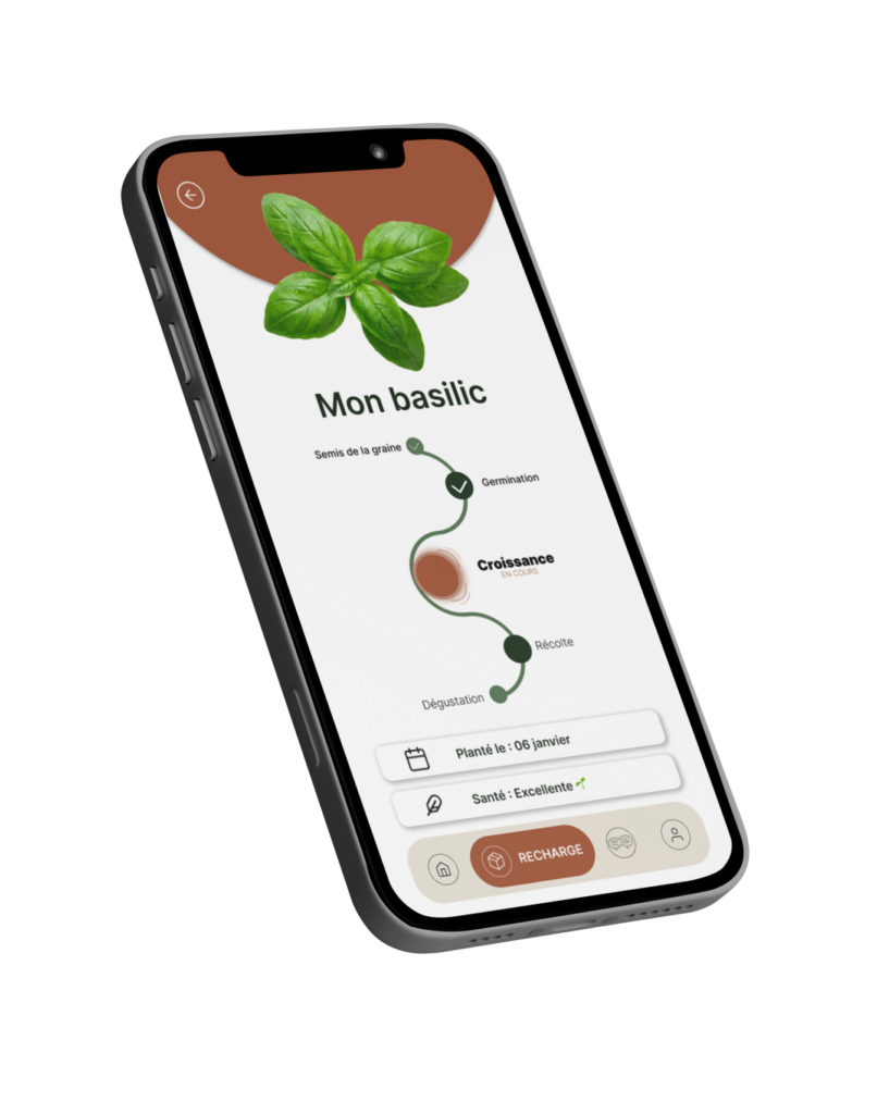 mockup téléphone avec l'application Cultive